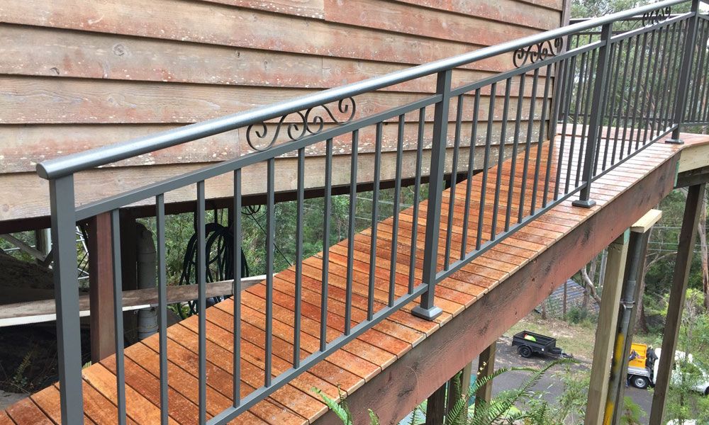 Aluminium Ramp Balustrade Railing - Scroll