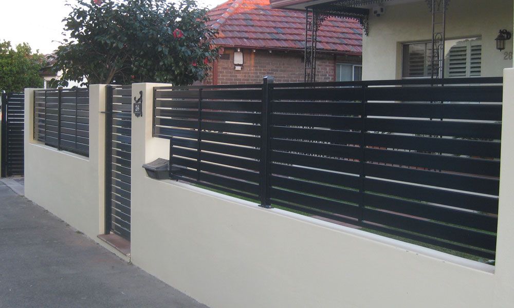 Aluminium Slat Infill Fencing & Pedestrian Gate