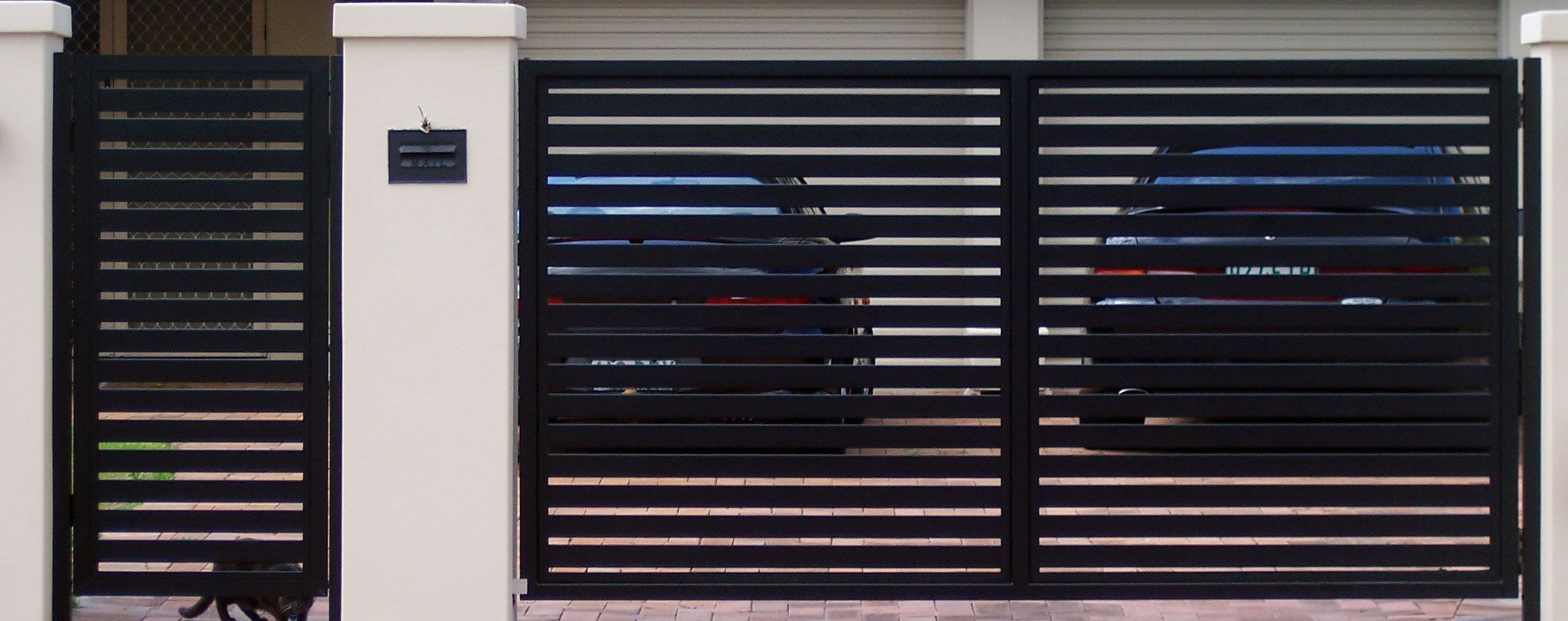 Slate Driveway and Pedestrian Gates